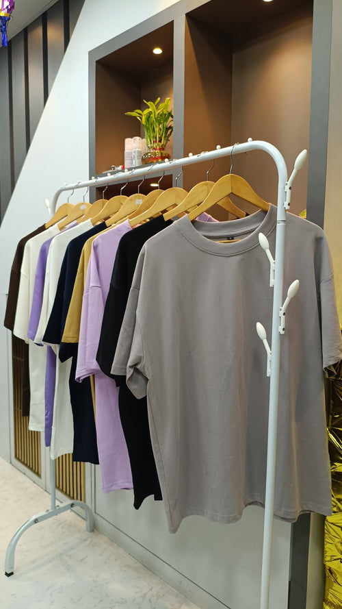 Plain oversized t-shirts colour range